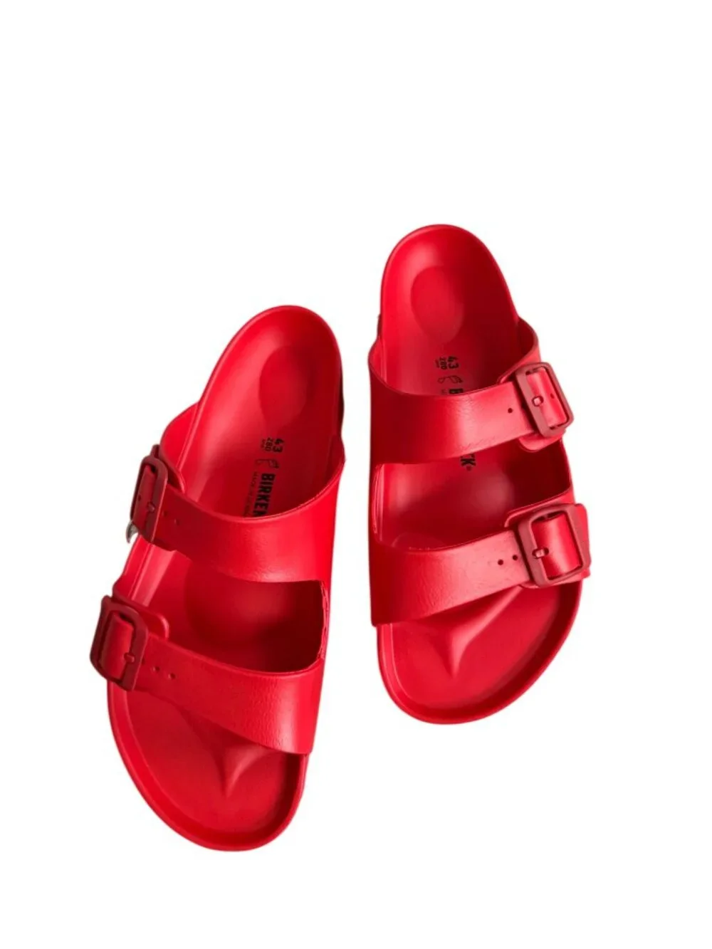 BIRKENSTOCK Men’s Red Buckle Sandals Size 43 / 10 NEW NWOB